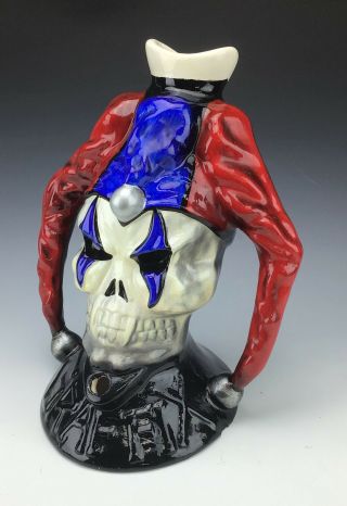 Vintage Large Graffix Clown Jester Head Water Pipe Base Hard To Find Bong