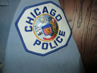 Vintage Chicago Police Embroidered Fabric Patch On Shirt