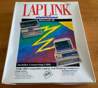 Laplink Lap Link Release Iii Includes Connection Cable Ibm Pc Computers.