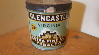Very Rare Glencastle Extra Fine Tobacco Tin