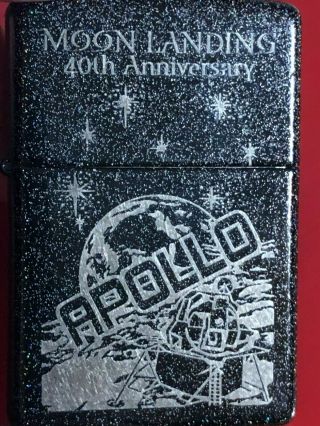 Rare Zippo Lighter Moon Landing 40th Anniversary Apollo B 09