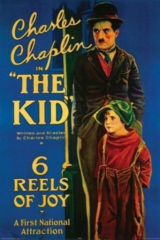 The Kid Poster Vintage Charlie Chaplin Rare Hot 24x36 - Pw0