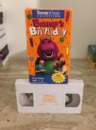 Barney - Barneys Birthday (vhs,  1992) Vintage Vhs Sing Along Fun