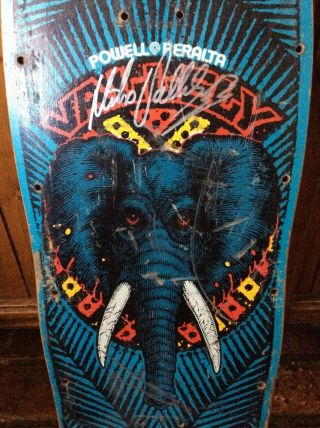 Vintage 1988 Powell Peralta Mike Vallely Skateboard Deck & Signed
