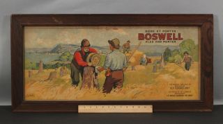 Rare Antique Jd Kelly Boswell Beer Sign Quebec Canada Ale Porter Advertise Print