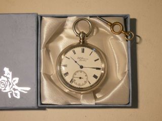 Antique London Hallmarked Silver J.  W.  Benson Pocket Watch Dated 1878.