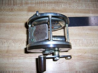Edward Vom Hofe Fishing Reel 651 And 2/0 Stamped On Foot Sliding Oil Caps