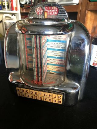 Seeburg 100 Wall - O - Matic Tabletop Diner Jukebox Vintage Retro 1960’s Old Antique