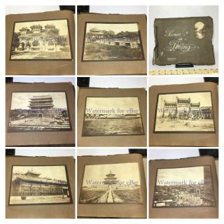 1910 A Group Of 11 Tipped In Photos Scenes In Peking China By Camera Craft Co
