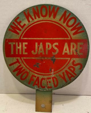 “we Know Now The _ _ _ _ Are Two Faced Yaps” License Plate Attachment Topper