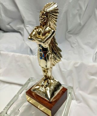 1942 Pontiac Hood Ornament Indian Chief Mascot Sculptue Statue Rat Rod Art Deco