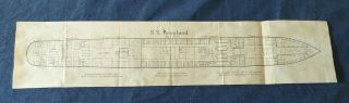 1895 Deck Plans S S Belgenland & S S Pennland American Line & Red Star Line