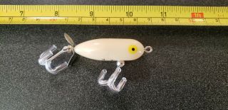 Vintage Heddon Tiny Torpedo Fishing Lure Bone C - Lector