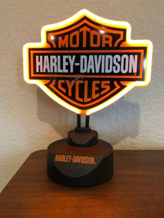 Harley Davidson Official Counter Top Neon Sign Light