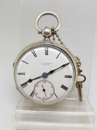 Antique Solid Silver Gents Fusee J.  W.  Benson Pocket Watch 1881 Ref1259