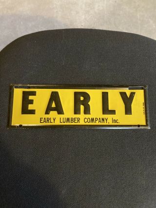 Early Lumber Company Automobile Sign License Plate Topper