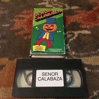 Vintage 1992 Senor Calabaza Jack O Lantern Halloween Cartoon Spanish Vhs