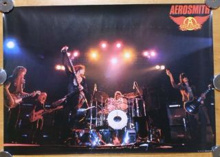 Aerosmith 70s Promotion Poster A1 Steven Tyler Vintage Cbs Japan
