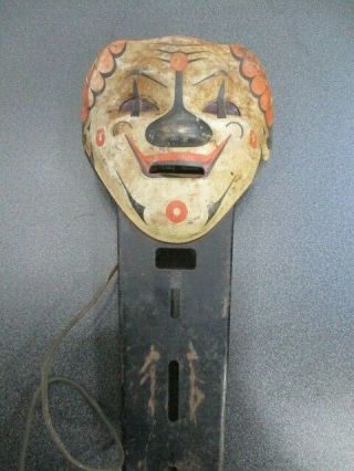Clown Fooey Face 1/8 " Steel License Plate Topper Circus Advertising Pre - Owned