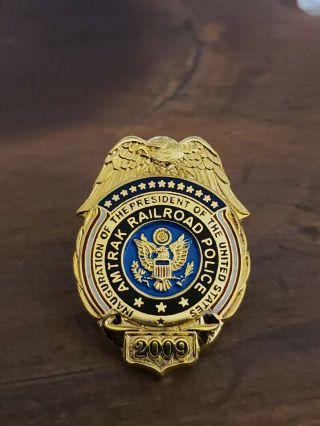 Amtrak Railroad Police Badge Lapel Hat Pin Obama Inauguration 2009 President Pin
