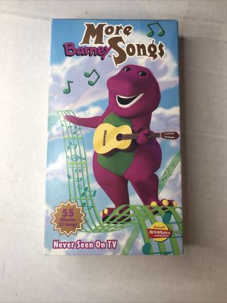 Barney More Barney Songs Vintage Vhs Never Seen On Tv 55 Mins 23 Songs
