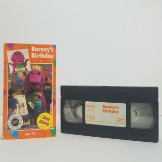 Barneys Birthday Vhs 1992 The Lyons Group Barney Home Video Vintage 99011