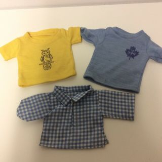 Vintage Girl Guides Of Canada Brownies Doll Clothing - Blue,  Yellow Owl Shirt,