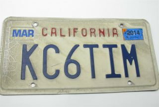 Vtg California Ham Radio Vanity License Plate Amateur
