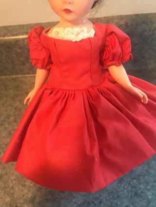 Vintage Madame Alexander Cissette Doll Red Day Dress And Taffeta Half Slip Only