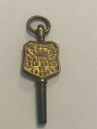 Pocket Watch Key,  J W Benson