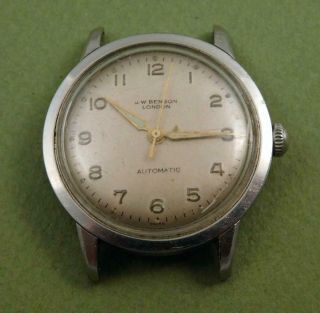 Vintage J W Benson Mans Watch 25 Jewel Automatic Wristwatch Felsa 1560