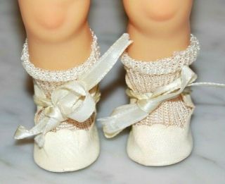 Vintage Terri Lee Doll Clothing - Tiny Terri Tiny Jerri Oilcloth Shoes And Socks