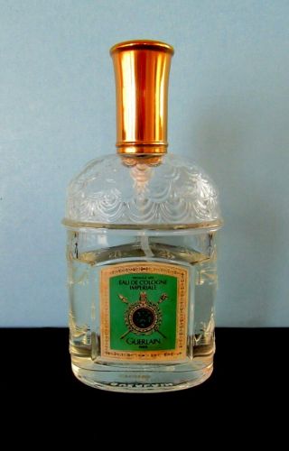 Vintage Guerlain Eau De Cologne Imperiale Oval Atomizer Spray Bee Bottle 3.  4 Oz