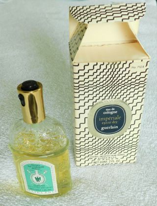 Vtg Guerlain Imperiale Eau De Cologne Spray Extra Dry 2 Oz.  Bee Bottle W/box