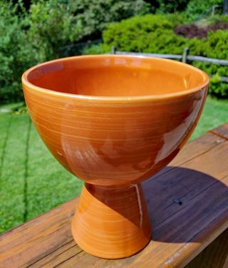Vintage Bright Orange Nelson Mccoy Mid Century Modern Planter Or Vase