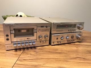 Vintage Lxi Mini Component Stereo System Made In Japan By Sanyo For Sears - 1981