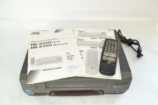 Jvc Vcr - Hr - A35u - Vhs - & - Remote & Instructions - 4 Head