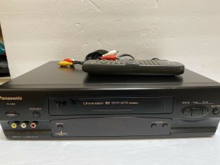 Panasonic Pv - 4659 4 Head Hi - Fi Vcr With Remote And Av Cables Very