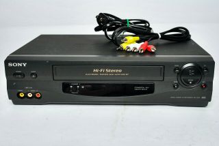 Sony Slv - N55 Hi - Fi Stereo Vcr Vhs Video Cassette Recorder - - No Remote