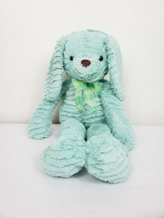 Dan Dee Bunny 20 " Plush Green Stuffed Animal Toy Rabbit Hare Bow