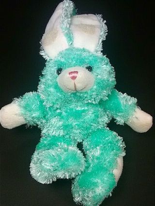 Dan Dee Bunny Rabbit Plush 9 " Blue/green Stuffed Animal With Long Floppy Ears