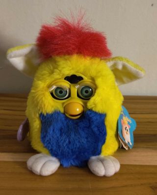Vintage 1999 Gen 2 Primary Furby Baby - Yellow/blu/red - 70 - 940 With Tag