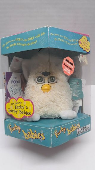 90/1 Line 1999 Off White Curly Hair Furby Babies 70 - 940 Great