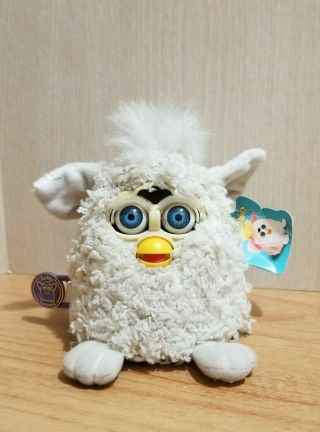 1999 Vintage Furby Babies Curly White Lamb Baby Has Tags 70 - 940 Not