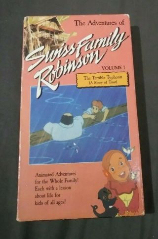 The Adventures Of Swiss Family Robinson | Very Rare Oop Anime 1981 Vhs | Pmt