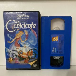 Walt Disney Classic - La Cenicienta Cinderella Spanish Vhs Rare Blue Tape Azul