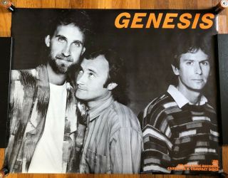 Genesis (band Shot) Rare Promo Poster Atlantic Records
