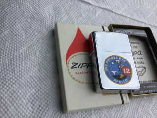 Zippo Lighter 1969 Uss Hornet Cvs Apollo 12 Moon Landing T&c