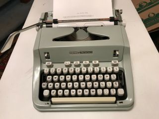 Vintage 1970’s Hermes 3000 Typewriter W/case,  In Great.