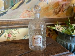 Vintage French Eau De Cologne Coq Guerlain Bottle Paris 17 Ounces Bee Design